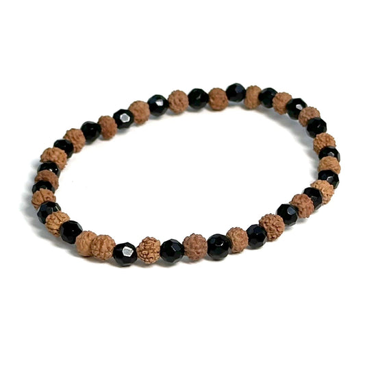 Onyx Serenity Rudraksha Bracelet