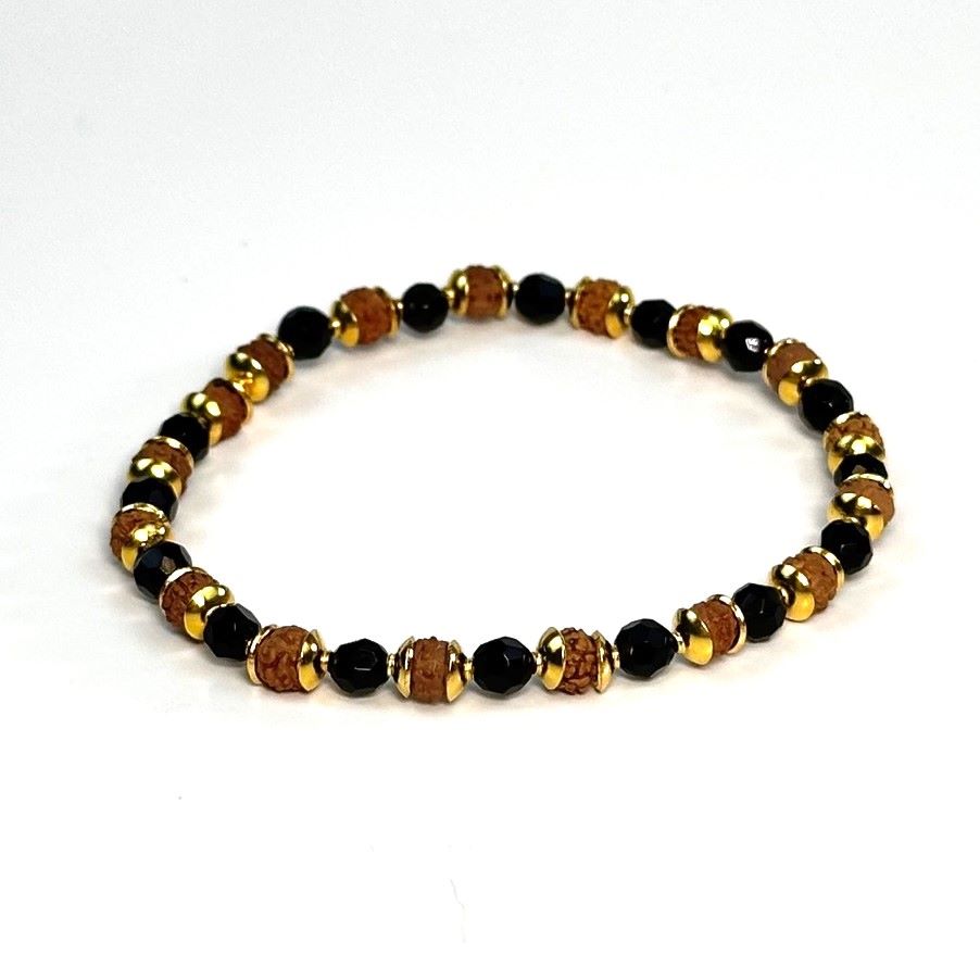 Onyx Bliss Rudraksha Bracelet