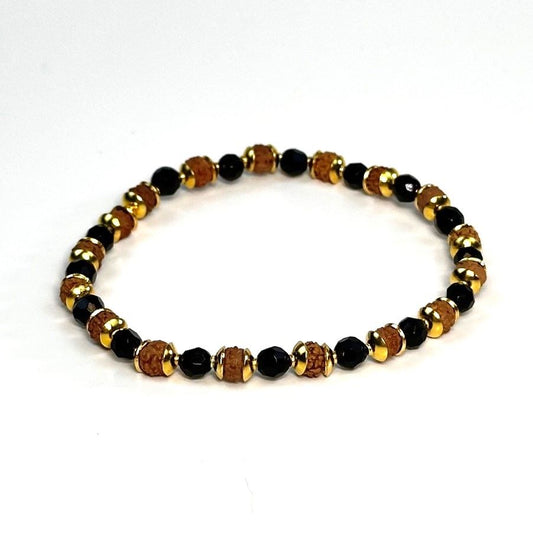 Onyx Bliss Rudraksha Bracelet