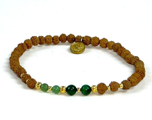 Malachite Embrace Rudraksha Bracelet