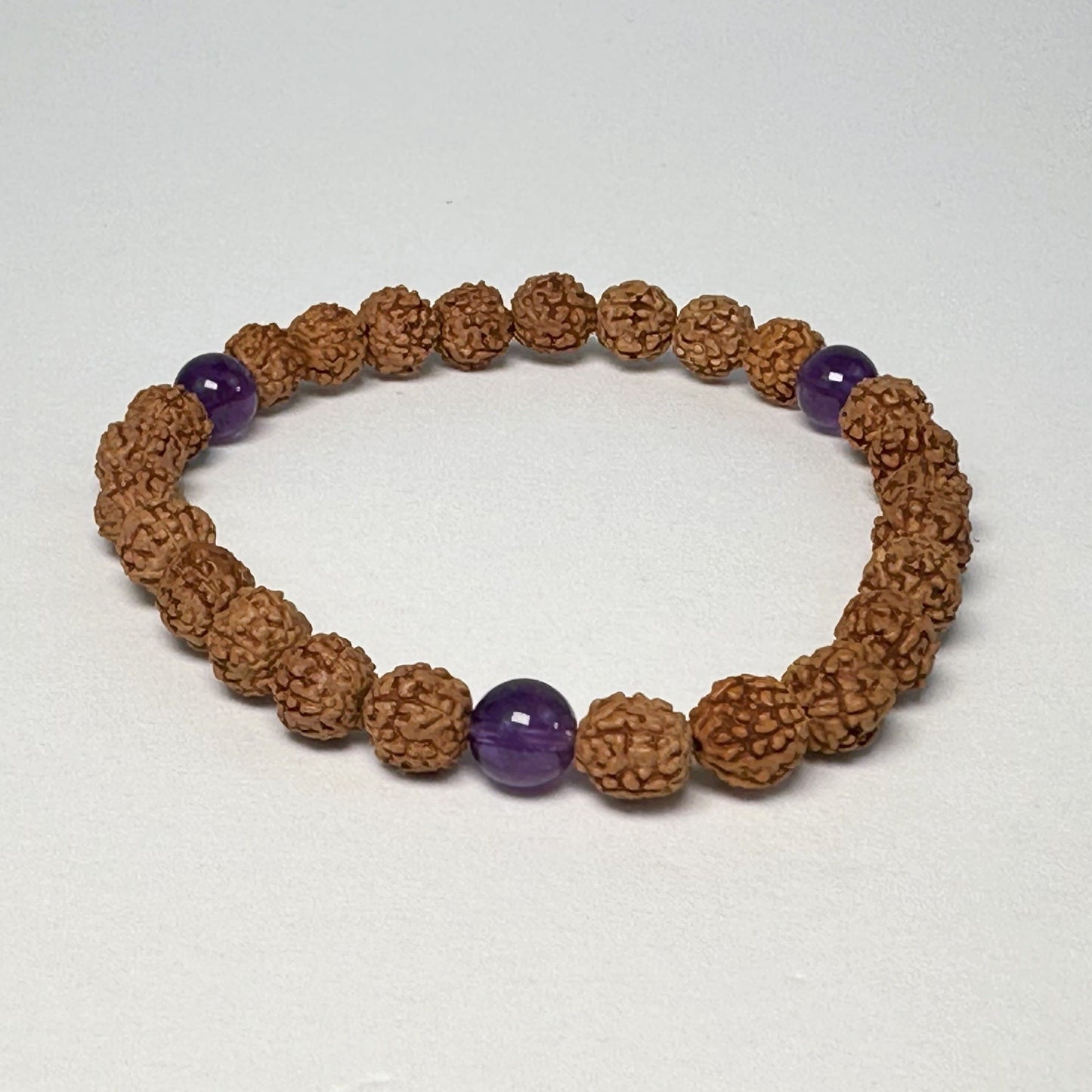 Amethyst Trio Rudraksha Bracelet