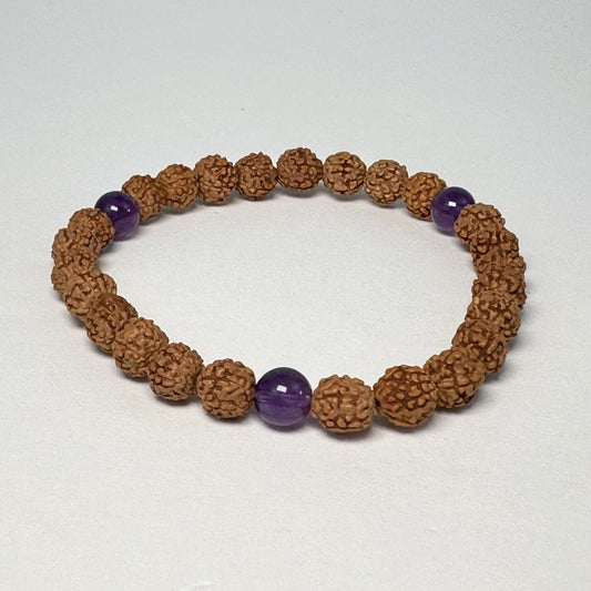 Amethyst Trio Rudraksha Bracelet