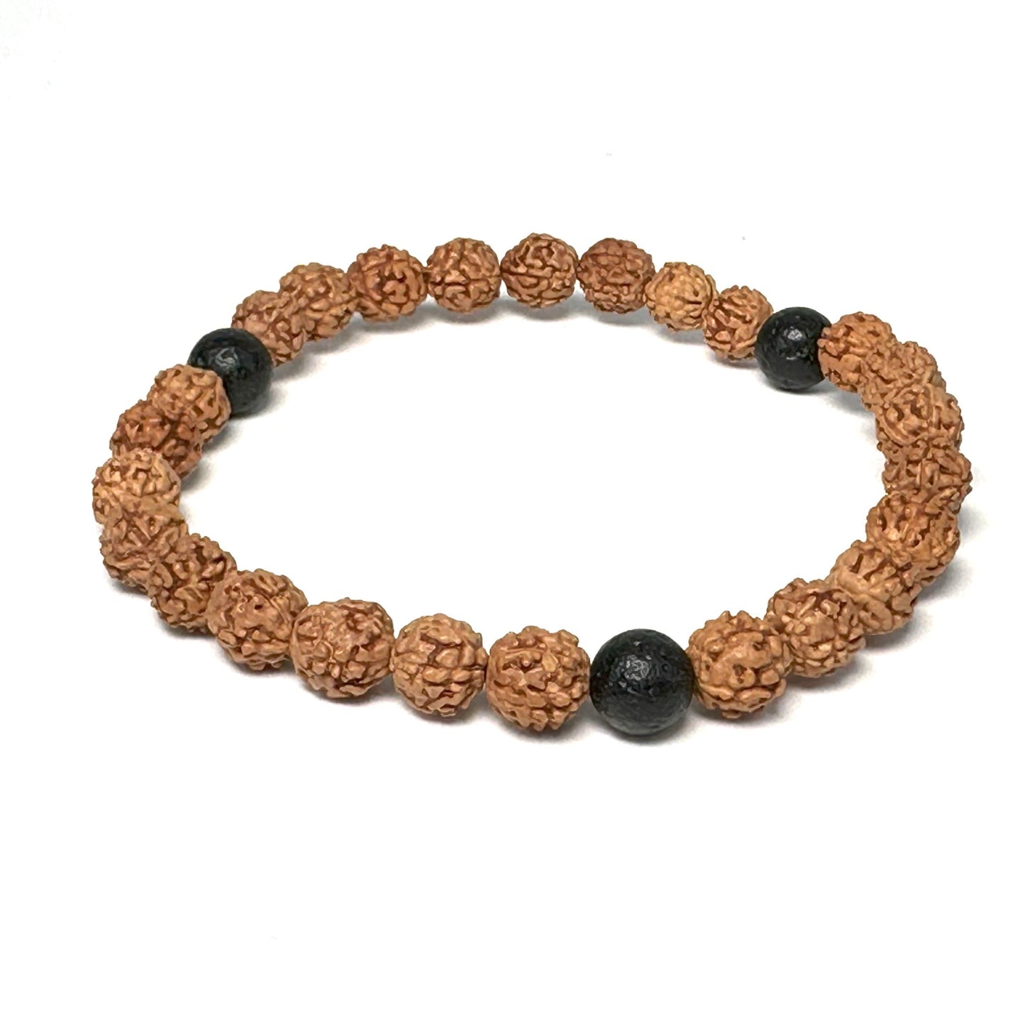 Lava Trio Rudraksha Bracelet