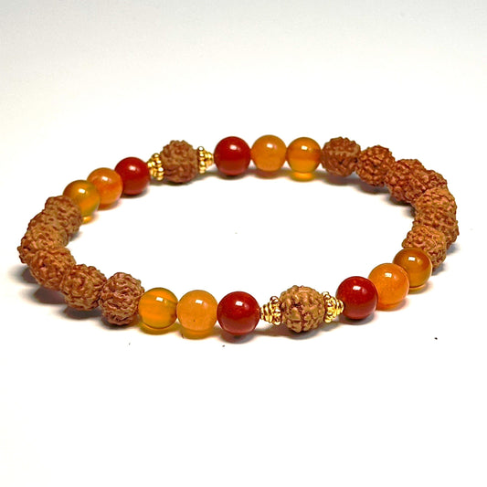 Honey Opal "FIRE" Balance Rudraksha Bracelet