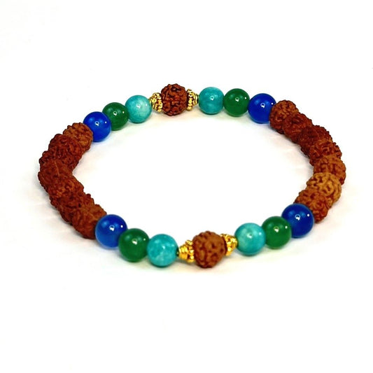 Amazonite Balance Rudraksha Bracelet