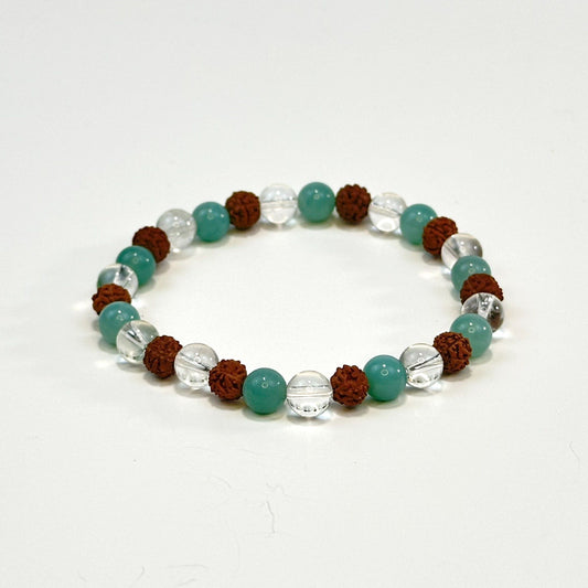 Amazonite Spirit Rudraksha Bracelet