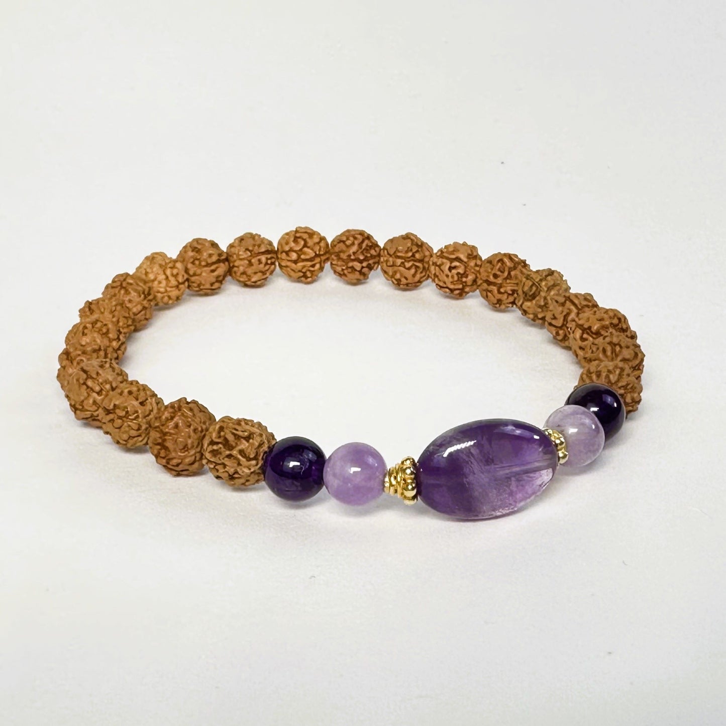 Amethyst Oasis Rudraksha Bracelet