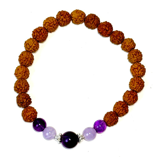 Amethyst Oasis (S) Rudraksha Bracelet