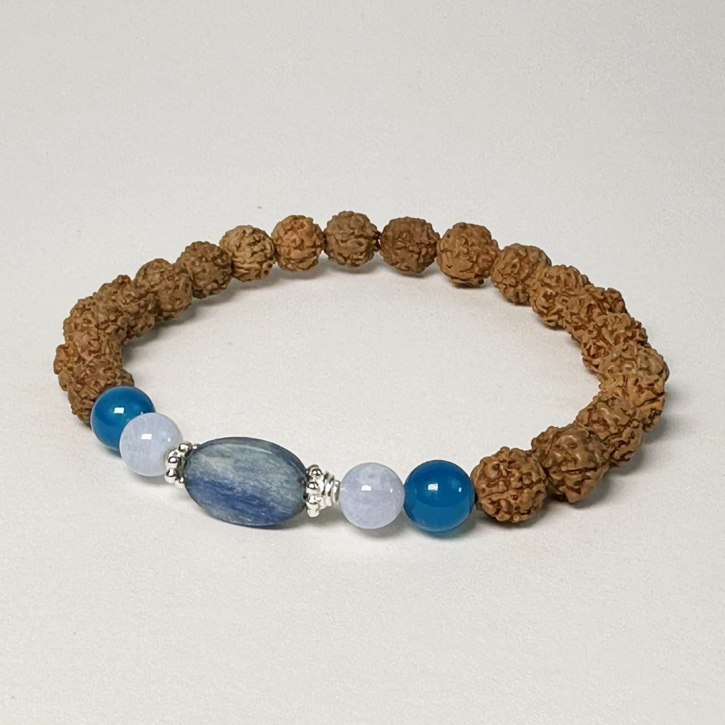 Blue Agate Oasis Rudraksha Bracelet