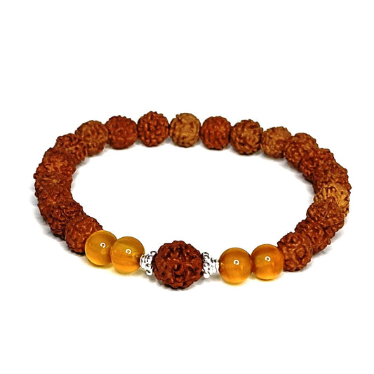 Honey Opal Tranquility Rudraksha Bracelet