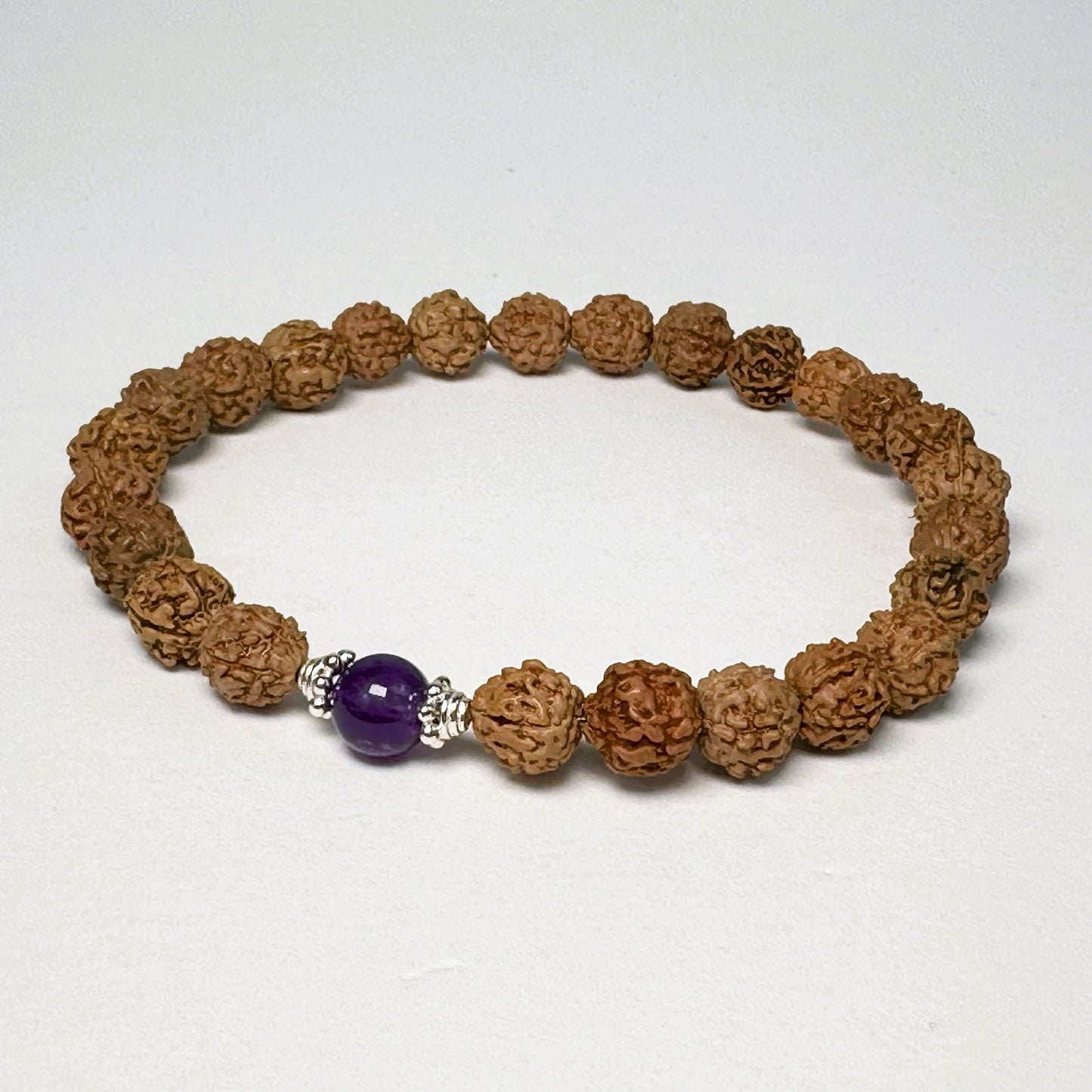 Amethyst Eclipse Rudraksha Bracelet