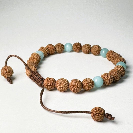 Amazonite Vibe Rudraksha Bracelet