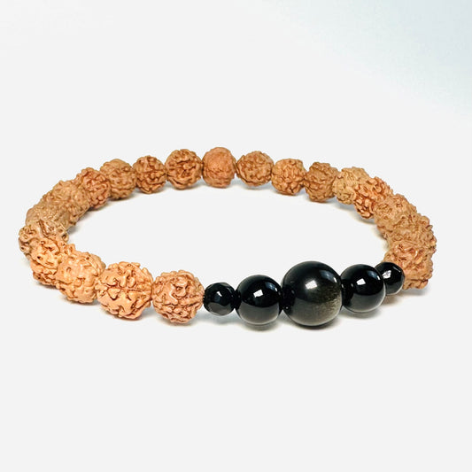 Onyx Harmony Rudraksha Bracelet