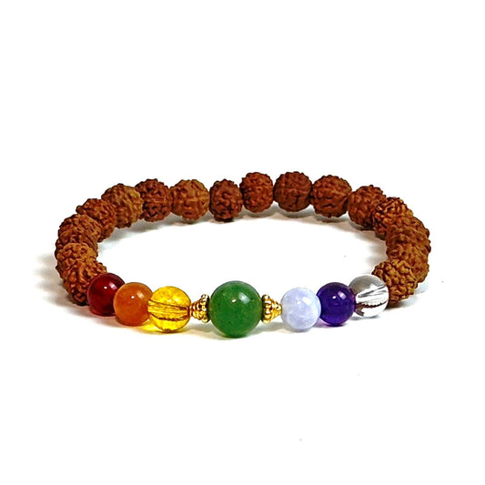 Chakra Mantra Rudraksha Bracelet