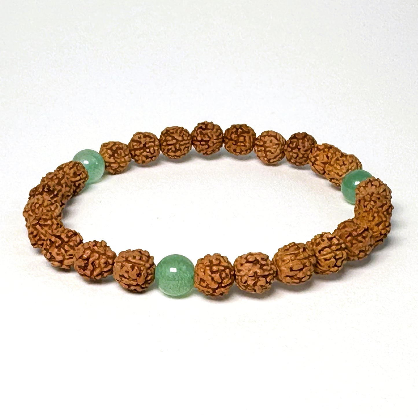 Green Aventurine Trio Rudraksha Bracelet