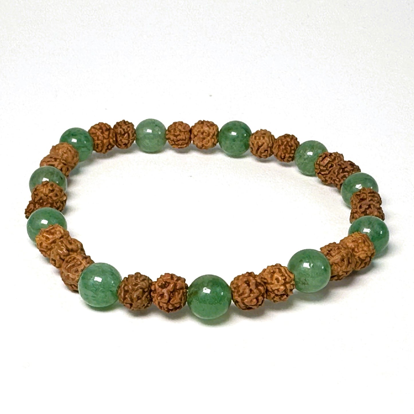 Green Aventurine Fusion Rudraksha Bracelet