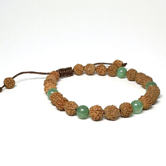 Green Aventurine Vibe Rudraksha Bracelet