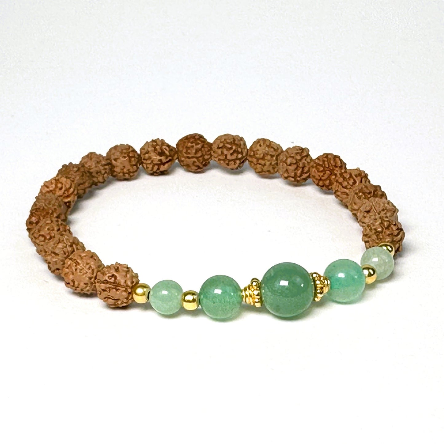 Green Aventurine Embrace Rudraksha Bracelet