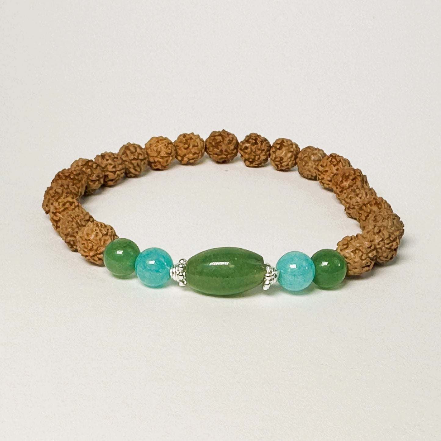 Green Aventurine Oasis Rudraksha Bracelet