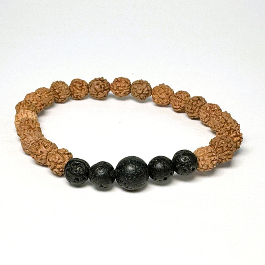 Lava Harmony Rudraksha Bracelet