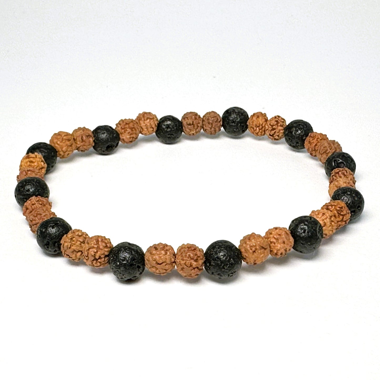 Lava Fusion Rudraksha Bracelet