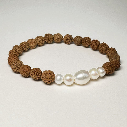 Pearl Harmony Rudraksha Bracelet