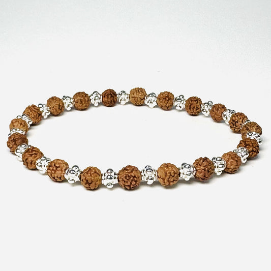 Silver Bliss Rudraksha Bracelet