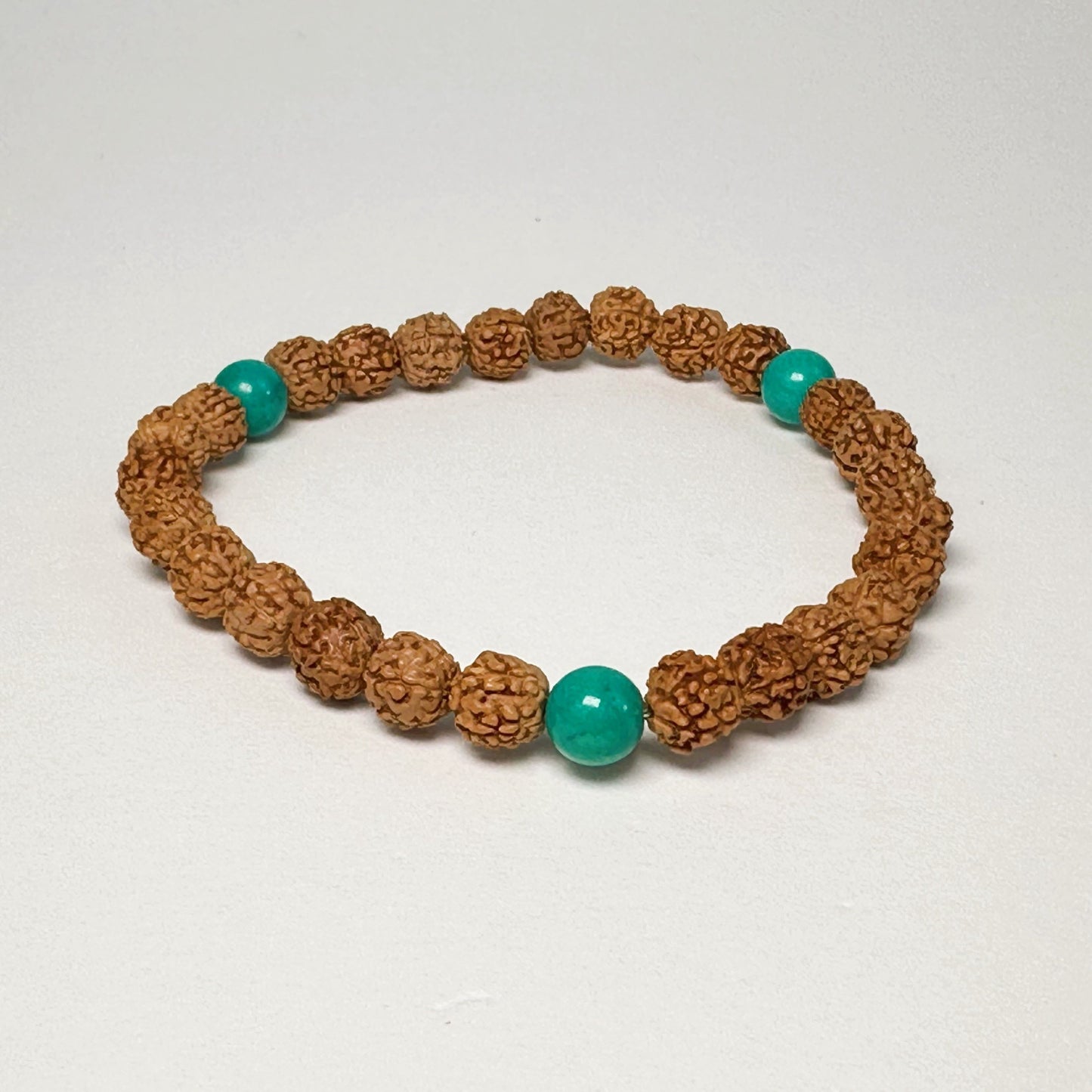 Turquoise Trio Rudraksha Bracelet